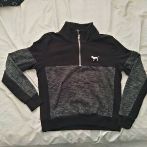 Victoria's Secret Black and Gray Cowl Neck Sweater